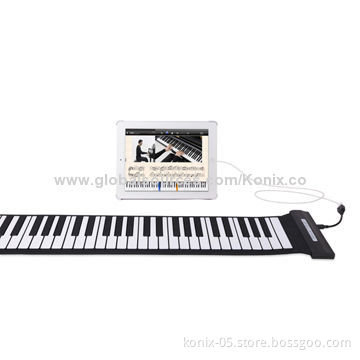 2 Built-in Stereo Speakers 88 Keys Silicone Flexible Roll-up Electronic Piano